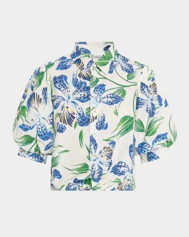 Bomba Floral-Print Cotton Top